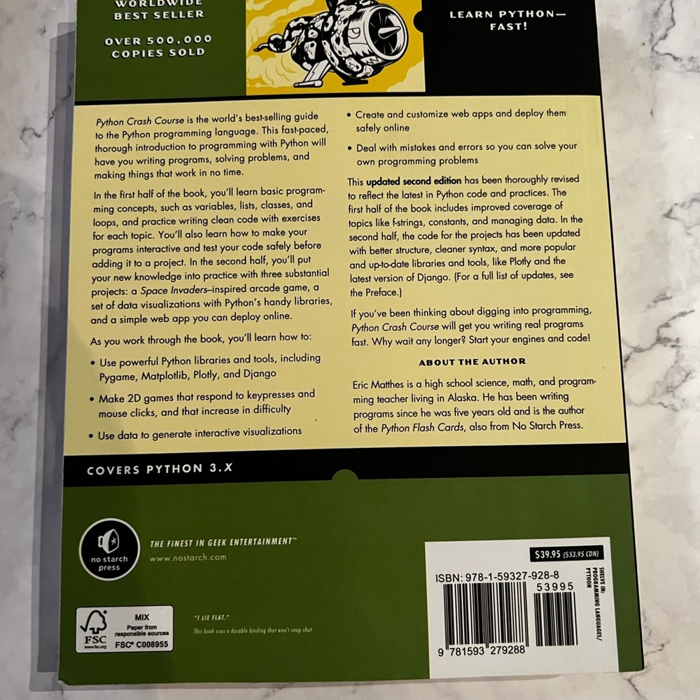 Eric Matthes Python Crash Course. 2nd edition - Picture 3 of 3